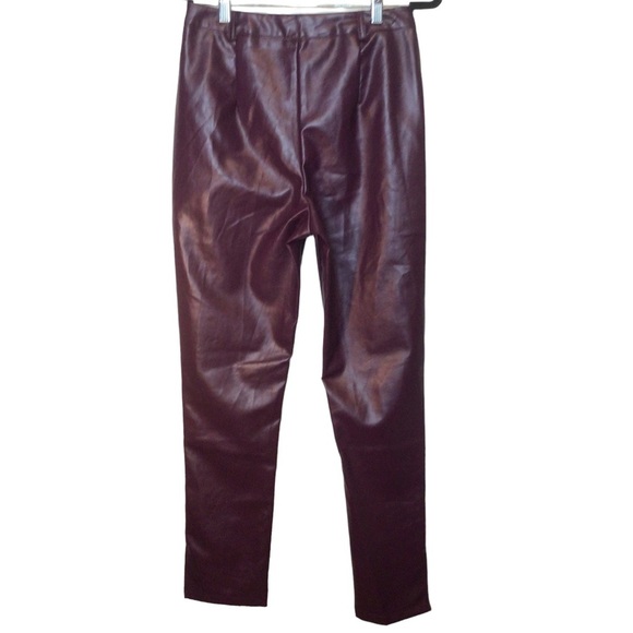 Misguided Faux Leather Trouser Pants Size US 8 Petite - Picture 4 of 8